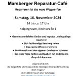 Reparatur-Café am Samstag, 16. November 2024
